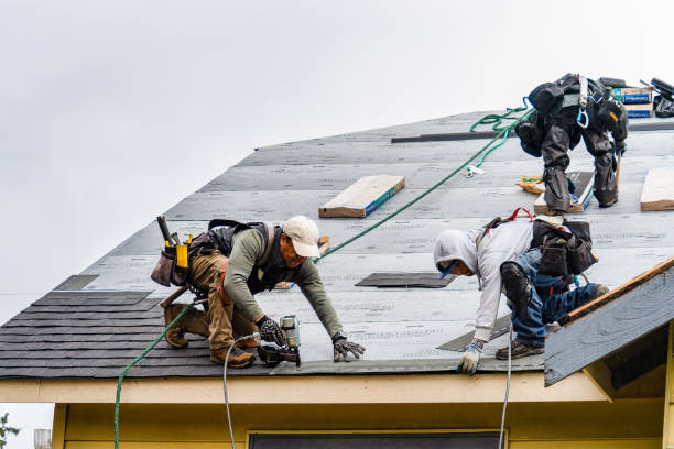 Professional Gutter Installation technician working in Glencoe, AL